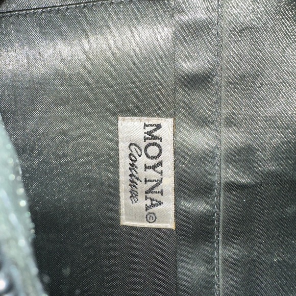 Moyna Couture Extra Large Beaded Clutch with shoulder strap in Pewter. NWOT - Picture 6 of 7